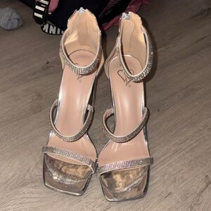 Windsor Silver Rhinestone Heels
